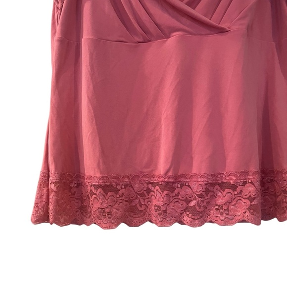 Y2K Pink Lace Trim Sleeveless Top Womens Size Large - Picture 3 of 5